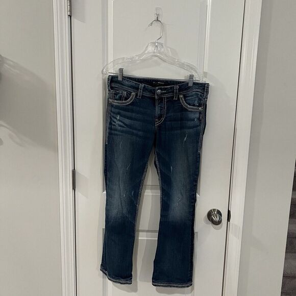 Silver Jeans Women’s Sz 31x31  Suki 17” Distressed Y2K - Picture 1 of 6